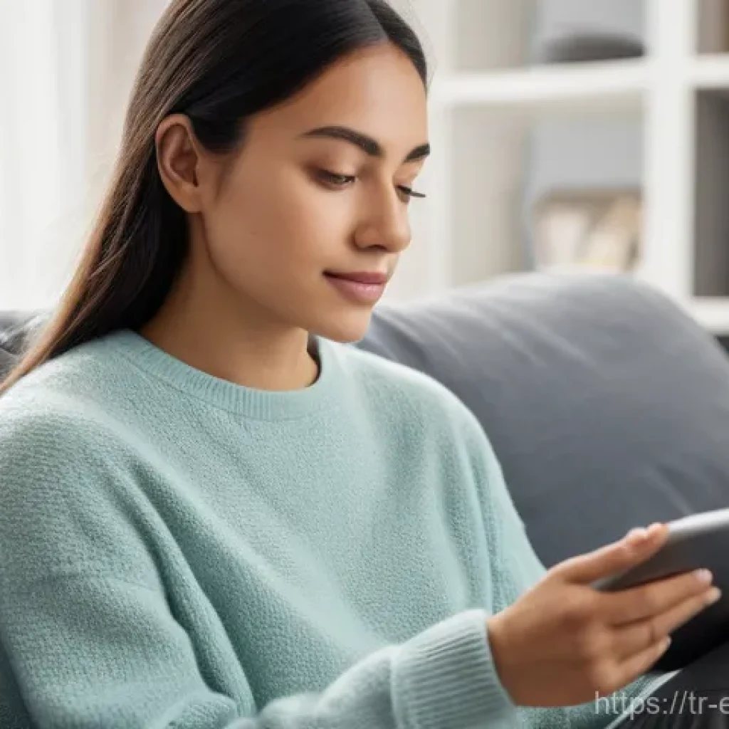 교육공학과 평생 교육 공학 - **Prompt:** A young woman in her late 20s, with a warm and engaged expression, sitting comfortably o...