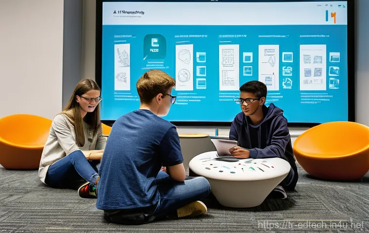 교육공학과 교육 컨설팅 - **A Futuristic Classroom of Immersive Learning**:
A vibrant, modern classroom bathed in soft, na... 교육공학과 교육 컨설팅 - **A Futuristic Classroom of Immersive Learning**:
A vibrant, modern classroom bathed in soft, na...